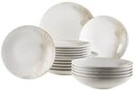 M&auml;ser Teller-Set, Steinzeug Ossia Wei&szlig; / Beige