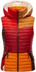 NAVAHOO Damen Steppweste &Auml;rmellose Weste im Colourblocking-Stil und Kapuze Shadaa