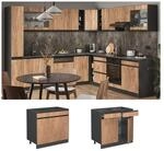 Vicco Schubunterschrank K&uuml;chenschrank K&uuml;chenm&ouml;bel R-Line J-Shape Anthrazit Eiche