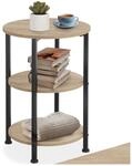 tectake&reg; Beistelltisch, Industrial Style, rund mit 3 Ablagen, 40 x 61 cm