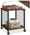 tectake&reg; Beistelltisch, Industrial Style, Gestell mit Gitterseiten, 2 Ablagen und