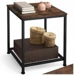 tectake&reg; Beistelltisch, Industrial Style, mit Gitterablage, 45,5 x 45,5 x 55,5 cm