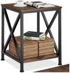 tectake&reg; Beistelltisch, Industrial Style, mit 2 Ablagen, 40,5 x 40,5 x 52,5 cm