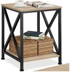 tectake&reg; Beistelltisch, Industrial Style, mit 2 Ablagen, 40,5 x 40,5 x 52,5 cm