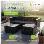 Juskys Polyrattan Lounge Punta Cana M schwarz f&uuml;r 3-4 Personen &ndash; Sofa, Tisch &