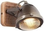 BRILLIANT Lampe Carmen Wood Wandspot burned steel/holz 1x PAR51, GU10, 5W, geeignet