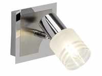 BRILLIANT Lampe Lea LED Wandspot eisen/chrom/weiß 1x LED-D45, E14, 4W