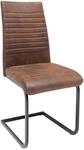 riess-ambiente Stuhl APARTMENT - antik braun mit Metallgestell Freischwinger