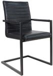 riess-ambiente Stuhl LOFT - antik schwarz mit Armlehne Eisengestell...