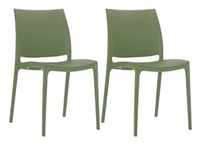CLP 2er Set Stühle Maya I Wetterbeständige Stapelstühle bis zu 130 kg belastbar