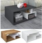 VCM Holz Couchtisch Sofatisch mit ausreichend Stauraum Ma&szlig;e ca. H. 40 x B. 80 x