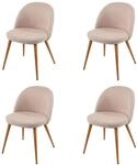 4er-Set Esszimmerstuhl MCW-D53, Stuhl K&uuml;chenstuhl, Retro 50er Jahre Design,