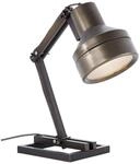 BRILLIANT Lampe Hardwork Tischleuchte schwarz stahl 1x A60, E27, 28W, geeignet f&uuml;r
