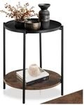 tectake&reg; Beistelltisch, Industrial Style, rund mit abnehmbarer Ablage und weiterer