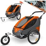 KESSER&reg; Kinderanh&auml;nger Fahrradanh&auml;nger 360&deg; Drehbar mit Federung 2in1