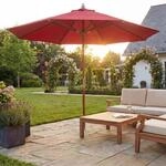 Gastronomie Holz-Sonnenschirm MCW-C57, Gartenschirm, Polyester/Holz 14kg, rund &Oslash;3m