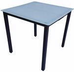 VCM Gartentisch aus Glas und Aluminium Esstisch ca. H. 73 x B. 80 x T. 80 cm 