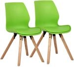 CLP Esszimmerstuhl 2er Set gepolstert Luna, moderner Polsterstuhl mit R&uuml;ckenlehne,