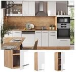 Vicco H&auml;ngeschrank K&uuml;chenschrank K&uuml;chenm&ouml;bel Fame-Line Eiche Wei&szlig; modern 30 cm