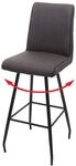 Barhocker MCW-H72, Barstuhl Tresenhocker, drehbar Auto-Position Fu&szlig;ablage Stahl
