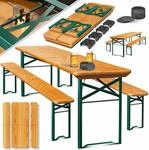 KESSER&reg; Bierzeltgarnitur 3 teilig Gartenm&ouml;bel-Set Klappbar 170 x 46 x 75cm 2X