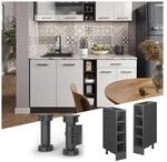 Vicco Regalunterschrank K&uuml;chenschrank K&uuml;chenzeile R-Line 20 cm Anthrazit F&auml;cher