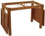 DEGAMO Funktions - Gartentisch mit W&auml;schest&auml;nderfunktion, 100x60x74,5cm,