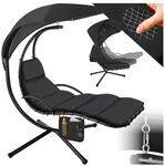 tectake&reg; H&auml;ngeliege, gro&szlig;es Sonnendach mit UV-Schutz, ergonomisch, 195 x 132 x 197