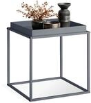 tectake&reg; Beistelltisch, Stahl, mit bodenschonenden Anti-Rutsch-Pads, 40 x 40 x 44 cm