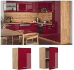 Vicco H&auml;ngeschrank K&uuml;chenschrank K&uuml;chenzeile R-Line 45 cm Eiche Bordeaux T&uuml;r
