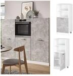 Vicco Backofenumbauschrank K&uuml;chenschrank K&uuml;chenzeile R-Line 60 cm Wei&szlig; Beton