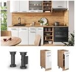 Vicco Schubunterschrank K&uuml;chenschrank K&uuml;chenzeile R-Line 30 cm Eiche Wei&szlig; T&uuml;r