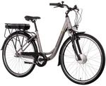 SAXONETTE Advanced Sport E-Bike Wave 7 Gang Kettenschaltung Federgabel silberr matt