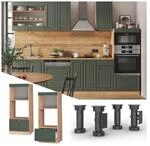 VICCO Mikrowellenschrank 60 cm Goldcraft/Gr&uuml;n Landhaus K&uuml;chenschrank Backofen