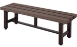 Alu Gartenbank MCW-K60, Bank Parkbank Sitzbank Balkonbank, wetterfest WPC 120cm, Alu Gartenbank MCW-K60, Bank Parkbank Sitzbank Balkonbank, wetterfest WPC 120cm,