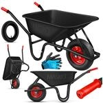 MASKO&reg; Schubkarre Bauschubkarre Gartenschubkarre 100 Liter bis 250kg...