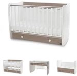 Lorelli Babybett Dream 70 x 140 cm umbaubar Kinderbett Schaukelbett Schreibtisch