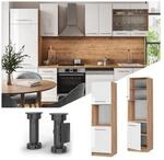 Vicco Herdumbauschrank K&uuml;chenschrank K&uuml;chenm&ouml;bel Fame-Line Eiche Wei&szlig; 60 cm