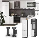 Vicco Herdumbauschrank K&uuml;chenschrank K&uuml;chenm&ouml;bel Fame-Line Landhaus Anthrazit