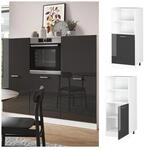 Vicco Backofenumbauschrank K&uuml;chenschrank K&uuml;chenzeile R-Line 60 cm Wei&szlig; Anthrazit