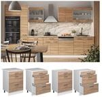 Vicco Schubladenunterschrank K&uuml;chenschrank K&uuml;chenzeile R-Line 60 cm Wei&szlig; Sonoma