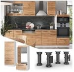 Vicco Mikrowellenumbauschrank K&uuml;chenschrank K&uuml;chenm&ouml;bel Fame-Line Wei&szlig; Eiche