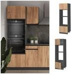 Vicco Mikrowellenschrank K&uuml;chenschrank K&uuml;chenm&ouml;bel R-Line J-Shape Anthrazit Eiche