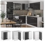 Vicco Eckunterschrank K&uuml;chenschrank K&uuml;chenzeile R-Line 86 cm Wei&szlig; Anthrazit T&uuml;r