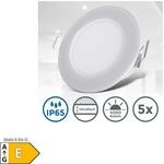 LED Einbauleuchten, IP65, 5er-Set, wei&szlig;, 5xLED/3W