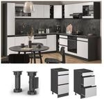 Vicco Schubladenunterschrank K&uuml;chenschrank K&uuml;chenm&ouml;bel R-Line J-Shape Anthrazit