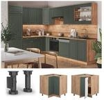 Vicco Eckunterschrank K&uuml;chenschrank K&uuml;chenm&ouml;bel Fame-Line Eiche Gr&uuml;n-Gold