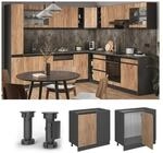 Vicco Eckunterschrank K&uuml;chenschrank K&uuml;chenm&ouml;bel R-Line J-Shape Anthrazit Eiche 86