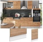 Vicco Geschirrsp&uuml;lerblende K&uuml;chenschrank K&uuml;chenm&ouml;bel Fame-Line Wei&szlig; Eiche modern