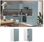 Vicco H&auml;ngeschrank K&uuml;chenschrank R-Line Solid Wei&szlig; Blau Grau 30 cm modern